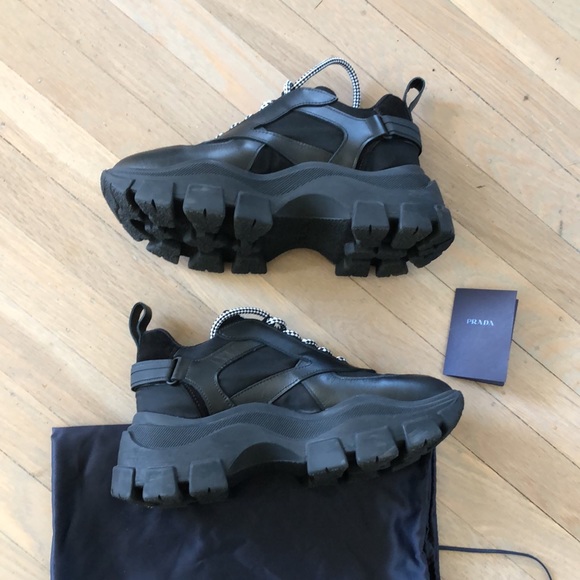 ❌ SOLD! ❌Worn once for an hour Prada sneakers. - Picture 5 of 6